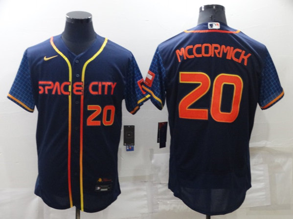 Men's Houston Astros #20 Chas McCormick 2022 Navy City Connect Flex Base Stitched Baseball Jersey